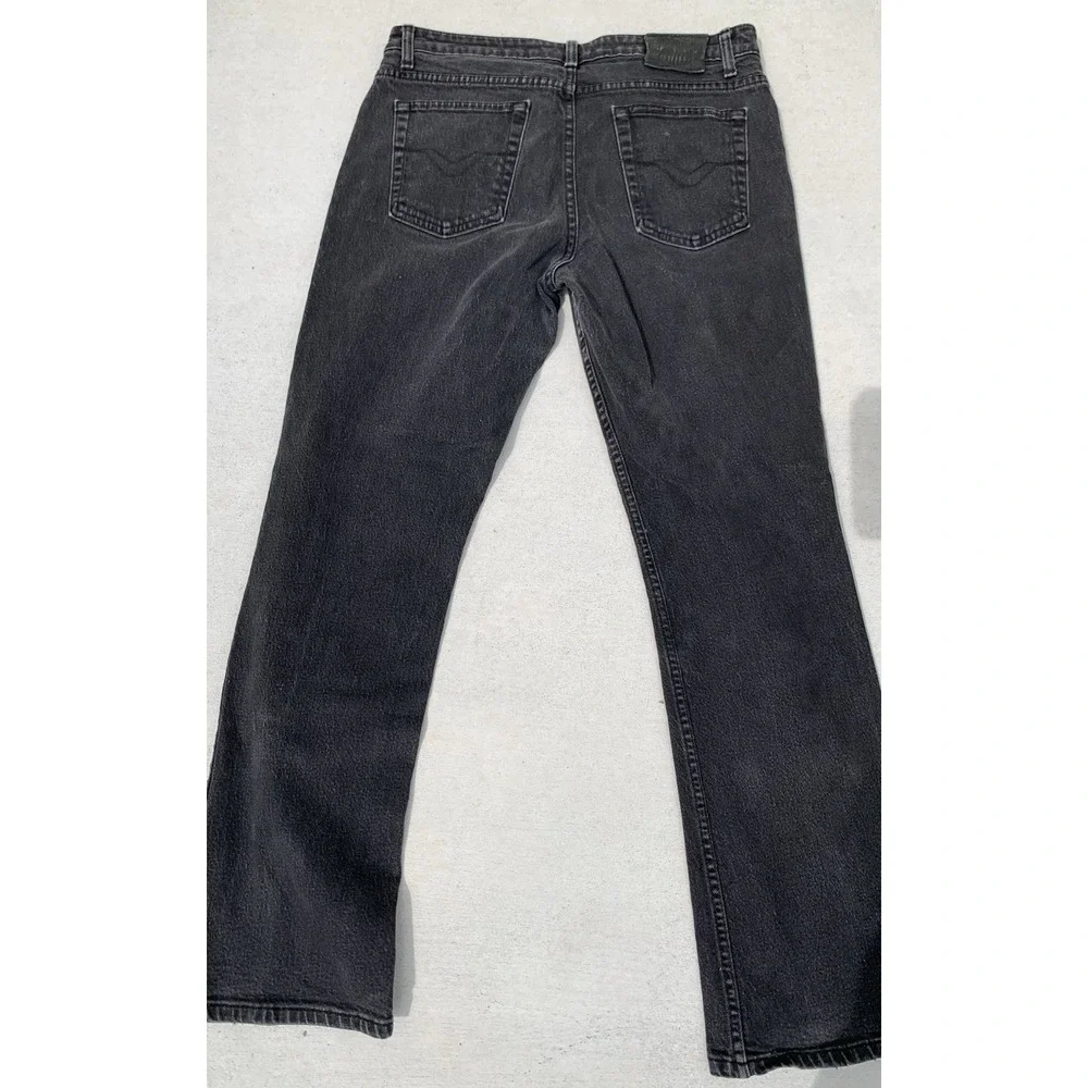 Harley Davidson Men's Black Bootcut Jeans 32x29 Motorcycle Biker Denim Logo